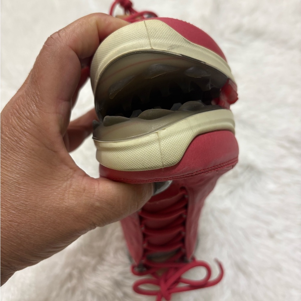 Ecco Men's Red and Gray Sneakers - Picture 7 of 9